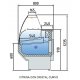 Vitrina Refrigerada Expositora Cristal Recto/Curvo Fondo 800 VED-8 DOCRILUC