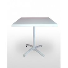Mesa pie aluminio blanco LORENA-4 BL ABATIBLE