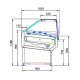 Vitrina Expositora Refrigerada Profesional para Heladerías Panelada o Base con Cristal Recto Línea POP DIFRIHO
