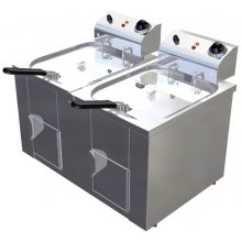 Freidora Eléctrica 10 + 10 litros Uso Profesional Agua y Aceite de 650 x440 x360h mm F1010
